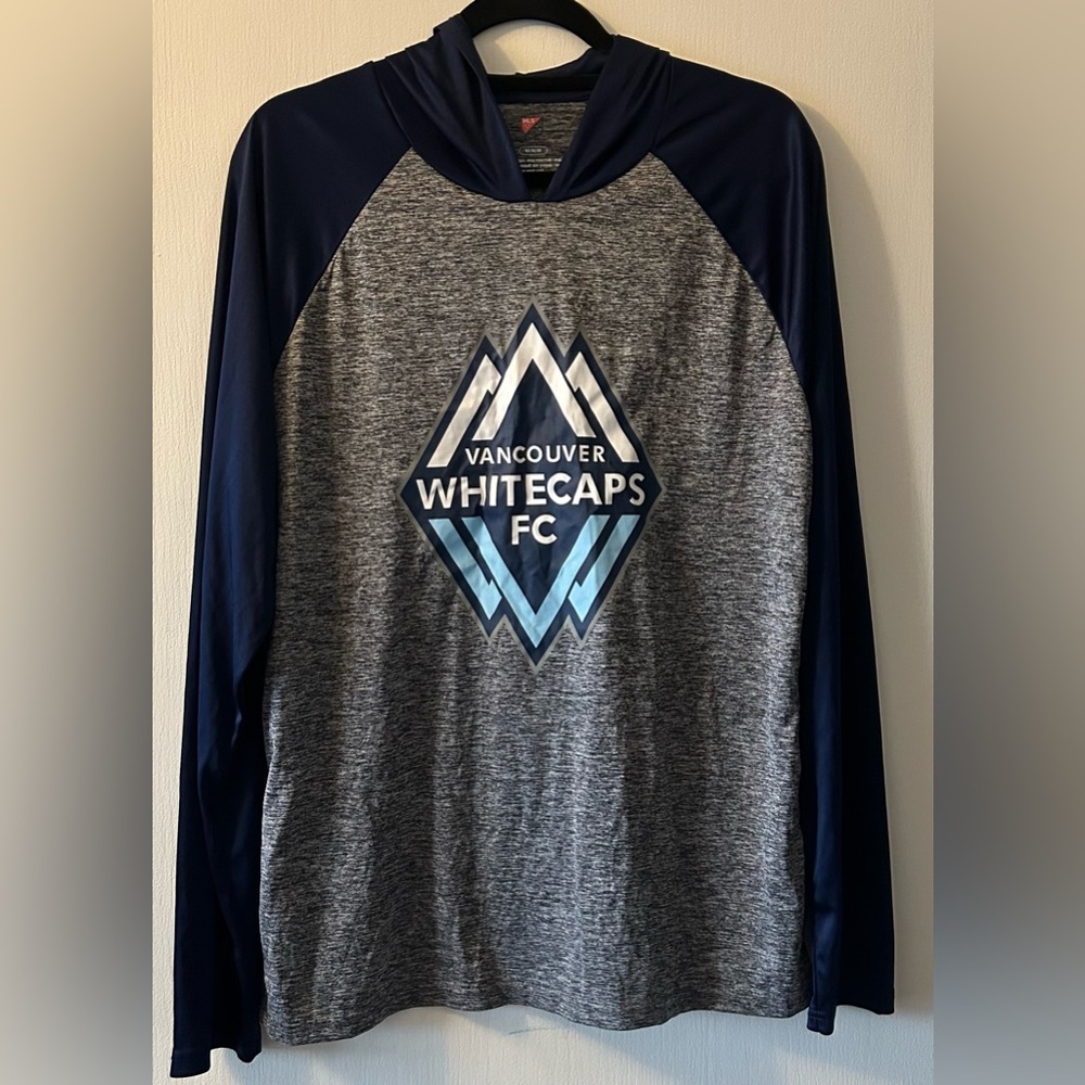 Vancouver Whitecaps FC Gray and Blue Men's Sweater